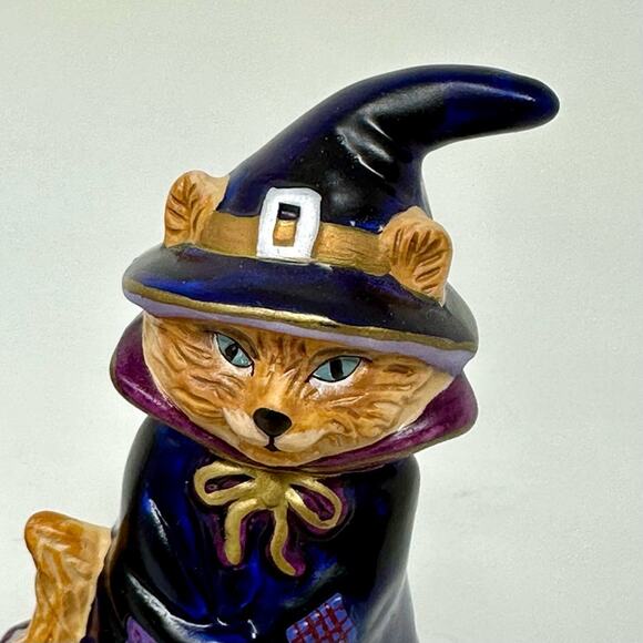 Partylite Halloween Cat Tea Light Candle Holder Abracadandle Snuffer & Base - Picture 6 of 13